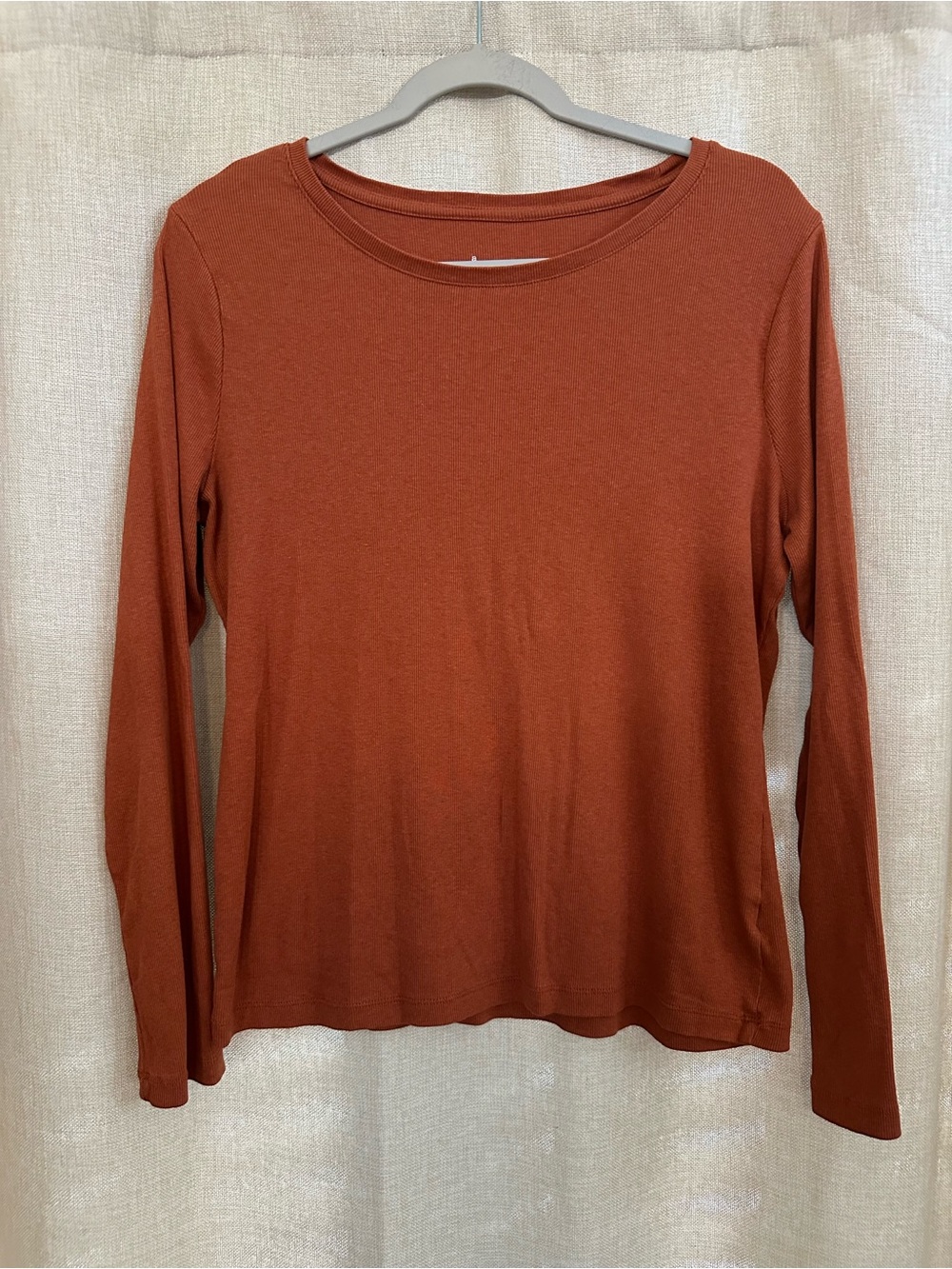 a new day Rust Orange Long Sleeve Crewneck Top